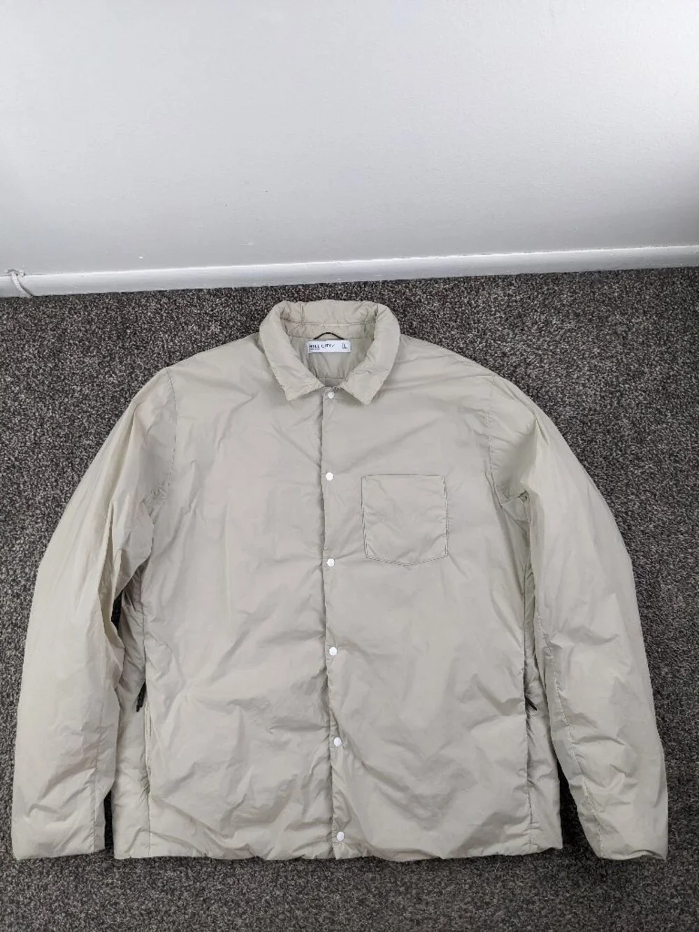 Hill City Shirt Jacket Quilted Thermal Light Water Resistant Stretch Mens Large